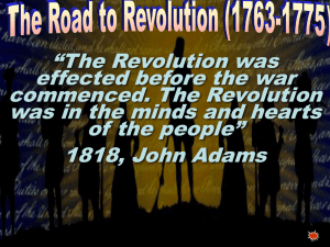 Chapter 7: The Road to Revolution
