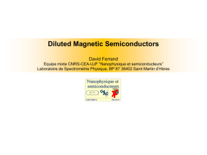 Diluted Magnetic Semiconductors