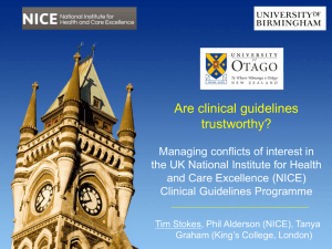 Managing conflicts of interest in the UK National Institute for Health
