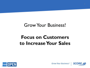 G4 - Focus on Customers to Increase Your Sales