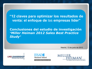 Miller Heiman 2012 Sales Best Practice Study