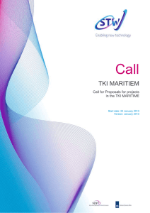 Call for Proposals for projects in the TKI MARITIME