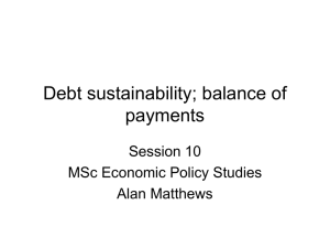 Lecture10 Balance of payments and debt dynamics