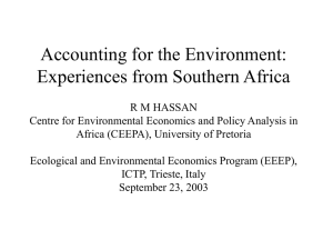 Natural Resource and Environmental Accounting R M HASSAN