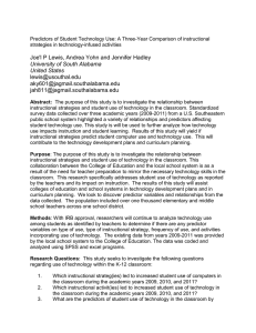 Title: Teacher Technology Use: A three year comparison to