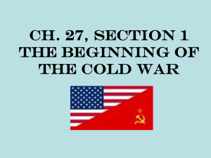 Cold War Terms Review - Waterford Union High School