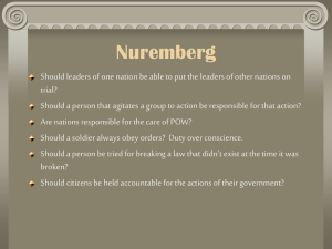Notes on Nuremberg Trial