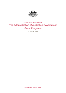 Grants Review - Department of Finance