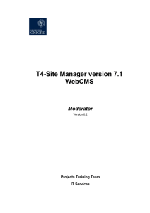 Web CMS Moderator - IT Services Help Site