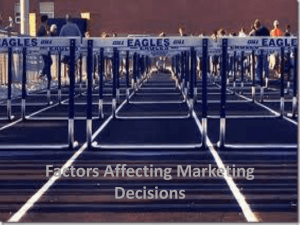 11. Factors Affecting Marketing Decisions