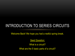 Introduction to series circuits