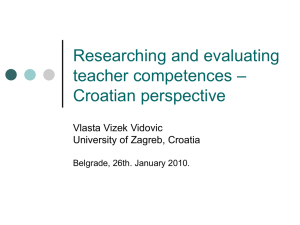 Researching and assessing teacher competences