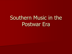 Southern Music in the Postwar Era