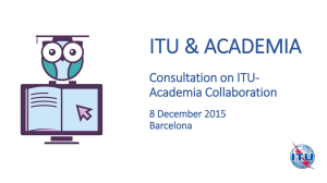 Presentation: ITU and its Academia related activities