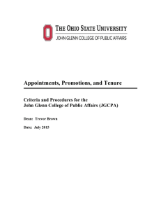 Appointments, Promotion and Tenure document