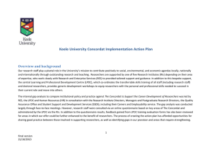 Action Plan - Keele University