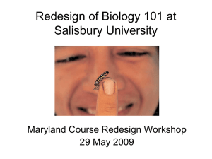 Biology 101 - University System of Maryland