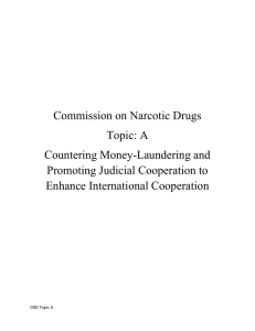 Commission on Narcotic Drugs Topic: A Countering Money