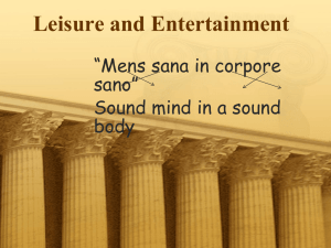 Leisure and Entertainment