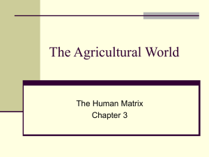 The Agricultural World