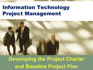 Develop the project management plan