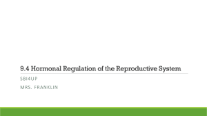 9.4 Hormonal Regulation of the Reproductive System