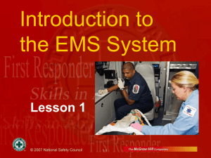 Lesson 1 Introduction to the EMS System