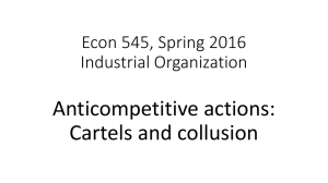 Econ 445, Spring 2014 Industrial Organization