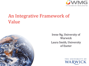 Value is… - University of Warwick