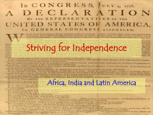 Ind in Africa, India, Latin Am