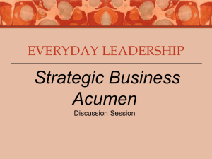 Everyday Leadership: Strategic Business Acumen