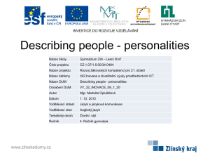 Describing people - personalities