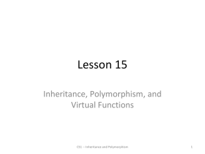 Lesson 15 slides: Inheritance
