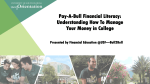 Financial Education Program - University of South Florida