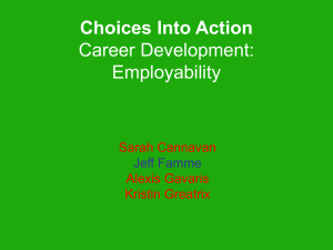 Career Development and Employability - GuidanceAQ-2010