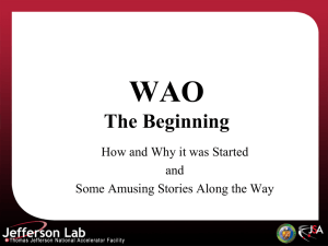 Why was WAO Started?
