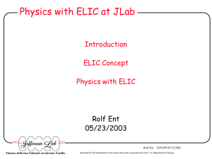Physics with ELIC at JLAB