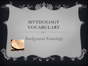 Mythology Vocabulary