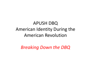 Breaking Down the DBQ