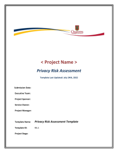 Privacy Risk Assessment Template