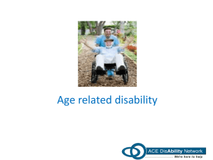 Age-related disability presentation
