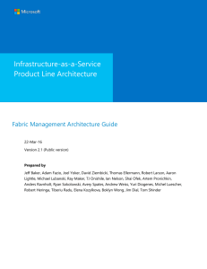 IaaS Product Line Architecture Fabric