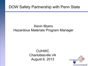 DOW Safety Partnership with Penn State - cuhwc.net