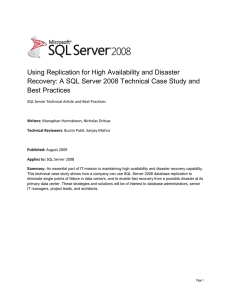 Replication Whitepaper - Microsoft Center
