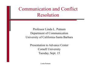 Cornell Lecture--Advance Presentation