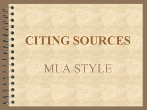 Citing Sources