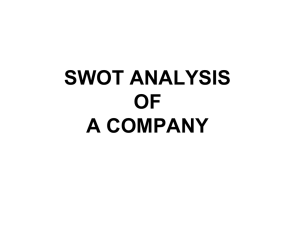swot analysis of a company - Pioneer Journal Of IT & Management