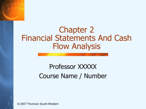 Financial Statements And Cash Flow Analysis