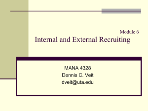 Internal and External Recruiting