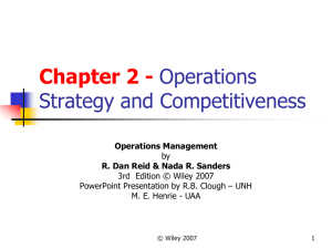 Operations Strategy